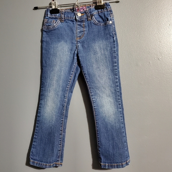 The Children's Place Other - Childrens Place Girls Bootcut Jeans Dark Wash Adjustable Waist Size 4t